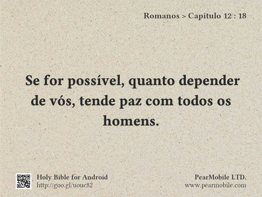 Romanos, Capítulo 12:18